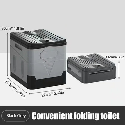 Portable Folding Toilet for Travel, Camping & Emergencies