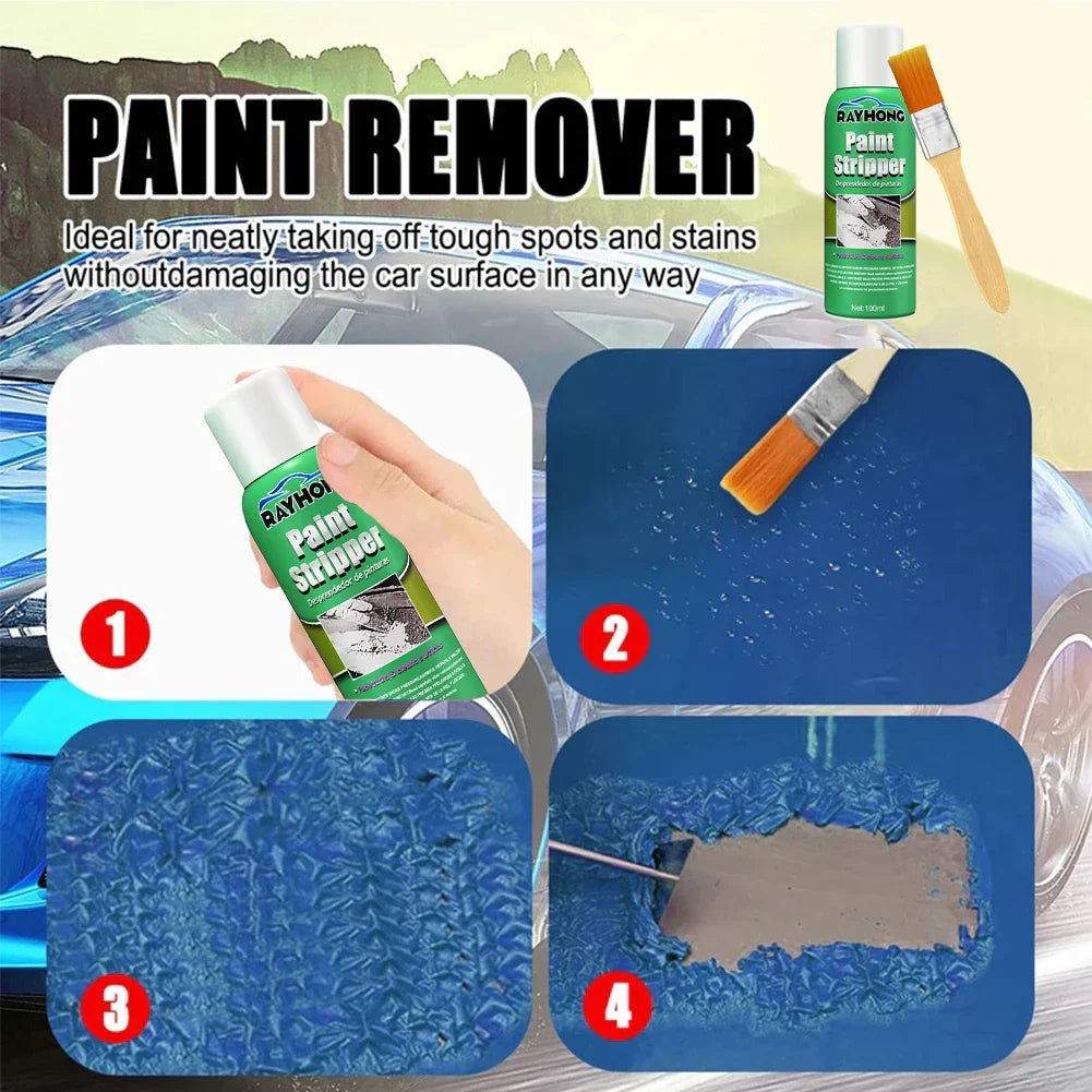 Car Paint Remover 100ml with Brush - High Efficiency